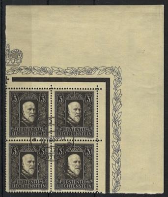 .gestempelt - Liechtenstein Nr. 171 im Eckrandviererblock, - Briefmarken und Ansichtskarten