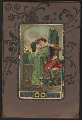 Poststück - 8 versch. AK mit Szenen aus Shakespeare - Stücken in Mappe, - Briefmarken und Ansichtskarten