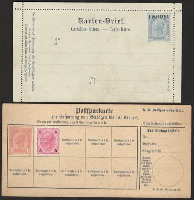 Poststück - Partie Ganzsachen Österr. meist Monarchie incl. Levante ungebr., - Briefmarken und Ansichtskarten