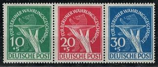 ** - Berlin Nr. 68/70 ZUSAMMENHÄNGEND - Stamps and postcards