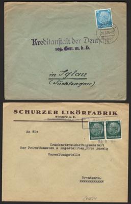 Poststück - 10 Belege meist Sudetenland - Známky a pohlednice