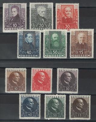 ** - Östereich 1930/31 Nr.512-17 (Miklas) und - Známky a pohlednice