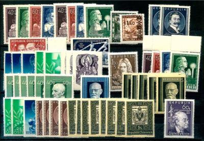 ** - Österr. - Partie Dubl. ca. 1947/1968, - Briefmarken und Ansichtskarten