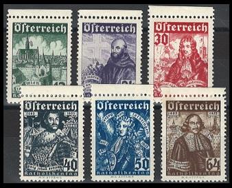 ** - Österreich 1933 Nr.557-82 (Katholikentag) Satz - Francobolli e cartoline