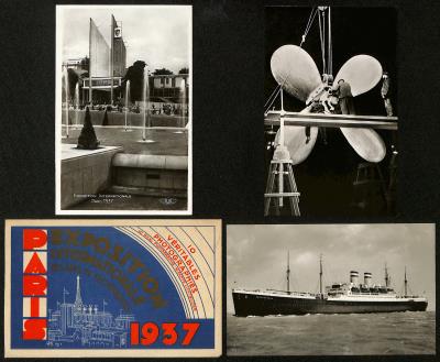 Poststück - Kl. Partie Fotokarten Dampfer Deutschland, - Stamps and postcards