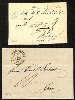 Poststück - Österr. - Partie markenlose Briefe meist Vorphilatelie, - Briefmarken und Ansichtskarten