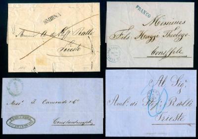 Poststück - Österr. Post in d. Levante - Briefmarken und Ansichtskarten