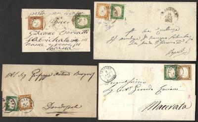 Poststück - Sardinien 1863 - 6 Briefe - Francobolli e cartoline