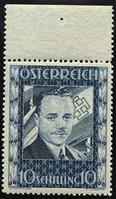 ** - Österr. 10 S Dollfuß Oberrandstück, - Briefmarken