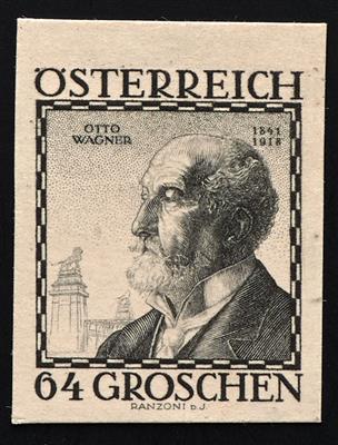 (*) - Österr. Baumeister ungezähnte Schwarzdrucke auf Kartonpapier, - Francobolli