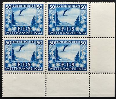 ** - Österr. FIS I in Viererblöcken, - Briefmarken