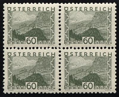 ** - Österr. Kl. Landschaft in Viererblöcken, - Briefmarken