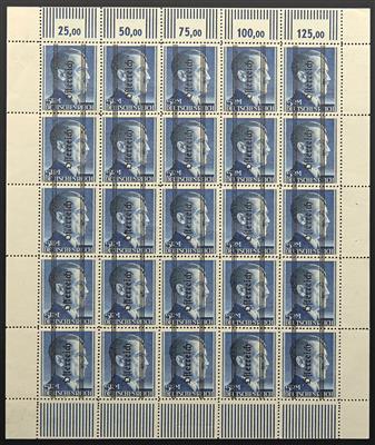 ** - Österr. Nr. 696 I (5 RM Grazer "fett") im Originalbogen zu 25 Stück, - Stamps