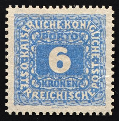 (*) - Österr. Porto 1916 - Probedruck zu 6 Kronen hellblau, - Francobolli