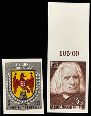 ** - Österreich Nr. 1098 U/99 U (Burgenland bzw. Franz Liszt), - Briefmarken