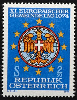 ** - Österreich Nr. VIII (Gemeidetag 1974) nicht verausgabt, - Briefmarken