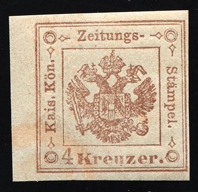 * - Österreich Zeitungsstempelmarken Nr. 4 (Type I), - Známky