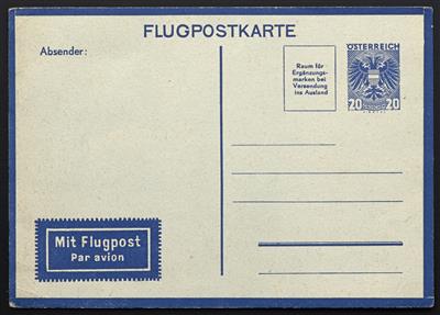 ** - Sammlung Kartenbriefe Österr. 1918/1935 (15) + amtl. Flugpostkarte - Francobolli