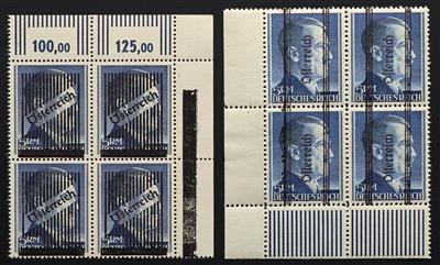 ** - Sehr gepflegte Sammlung Österr. 1945/2000 in Viererblöcken komplett (!), - Stamps