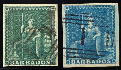 gestempelt - Barbados Nr. 1/2, - Briefmarken