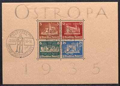 gestempelt - D.Reich Block Nr. 3 (OSTROPA) mit zwei Sonder gestempelt von Königsberg vom 23.06.1935 = Ersttag !, - Stamps