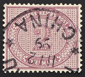 gestempelt - Kiautschou Nr. V 37e (2 Mark), - Briefmarken