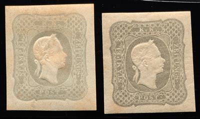 gestempelt - Österreich Nr. 23 a (2) zwei hellgraue Nuancen, - Briefmarken