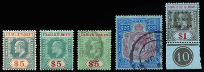 gestempelt/*/**/Poststück - Sammlung Staits Settlements ca. 1867/1941, - Známky