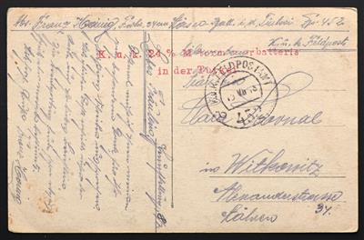 Poststück - 1916/1918, - Briefmarken