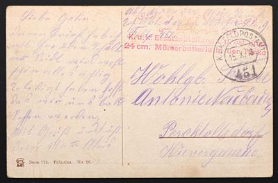 Poststück - 1916/1918, - Briefmarken