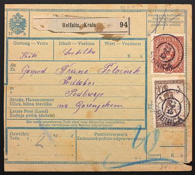 Poststück/Briefstück/gestempelt - Spezialsammlung Jugoslawien Ausgabe für Slowenien 1919/1920, - Francobolli