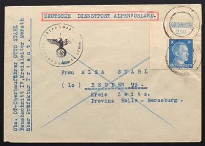 Poststück - D. Dienstpost Alpenvorland 1944/1945 Belege aus Belluno, - Briefmarken