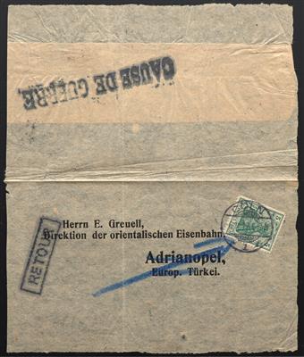 Poststück - D. Post in der Türkei - Briefmarken