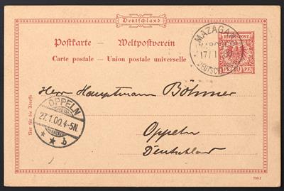 Poststück - D. Post in Marokko 1900 - Ganzsachenkarte - Francobolli