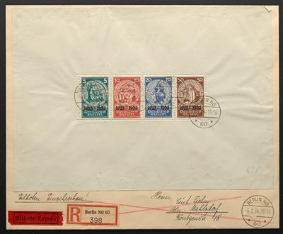 Poststück - D.Reich Block Nr. 2 (Nothilfe) als Einzelfrankatur, - Briefmarken