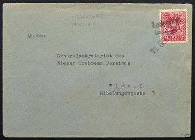 Poststück - Niederösterreich 1945 - provisorische Stempel Ladendorf, - Známky