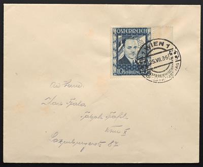 Poststück - Österr. 10 S Dollfuß auf FDC, - Francobolli