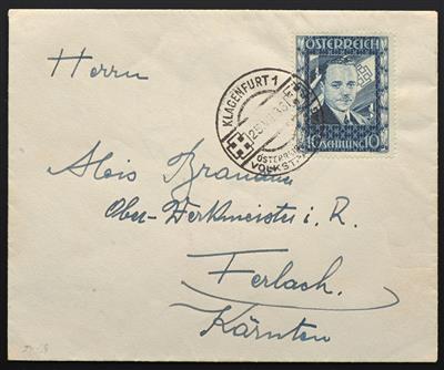 Poststück - Österr. 10 S Dollfuß auf FDC des Klagenfurter Hauptpostamtes, - Známky