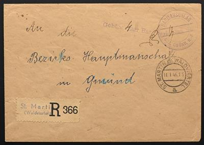 Poststück - Österr. 1945/1946, - Francobolli