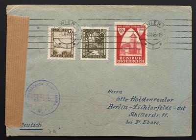 Poststück - Österr. 1946 - Zuschlagsmarke Ruprechtskirche auf div. meist Recobelegen, - Briefmarken