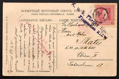 Poststück - Österr. Feldpost Nr. 60 der Fliegerkomp. Flugstation Kiew, - Briefmarken