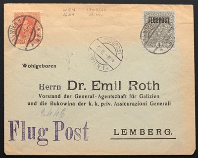 Poststück - Österreich Flugpost 1918, - Francobolli