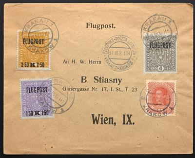 Poststück - Österreich Flugpost 1918, - Francobolli