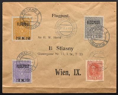 Poststück - Österreich Flugpost 1918, - Známky