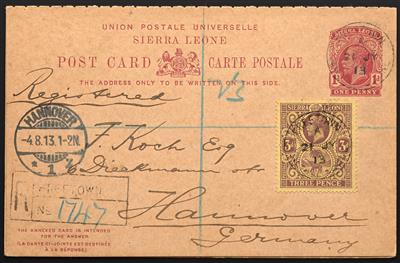 Poststück - Partie Poststücke Sierra Leone aus ca. 1892/1913, - Stamps