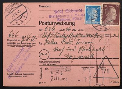 Poststück - Steiermark 1945 Postanweisung - Briefmarken