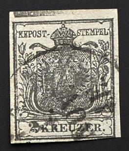.Briefstück - Österr. Nr. 2 H Ib deutlicher Balken oben - Briefmarken