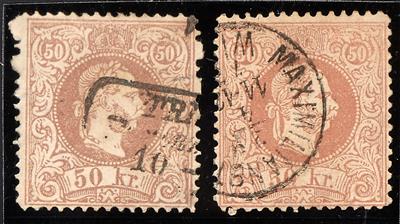 .Briefstück - Österr. Nr. 41 I a (ausgelassene Zähnungslöcher), - Briefmarken