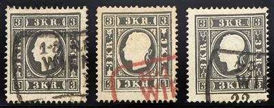 .Briefstück - Österreich Nr. 11 I schwarz (3) in Type Ia, - Francobolli