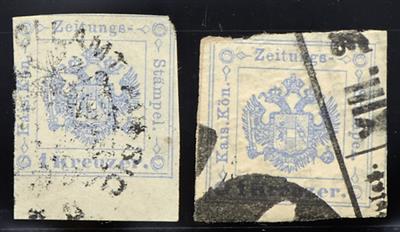 .Briefstück - Österreich Zeitungsstempelmarke Nr. 5, - Francobolli